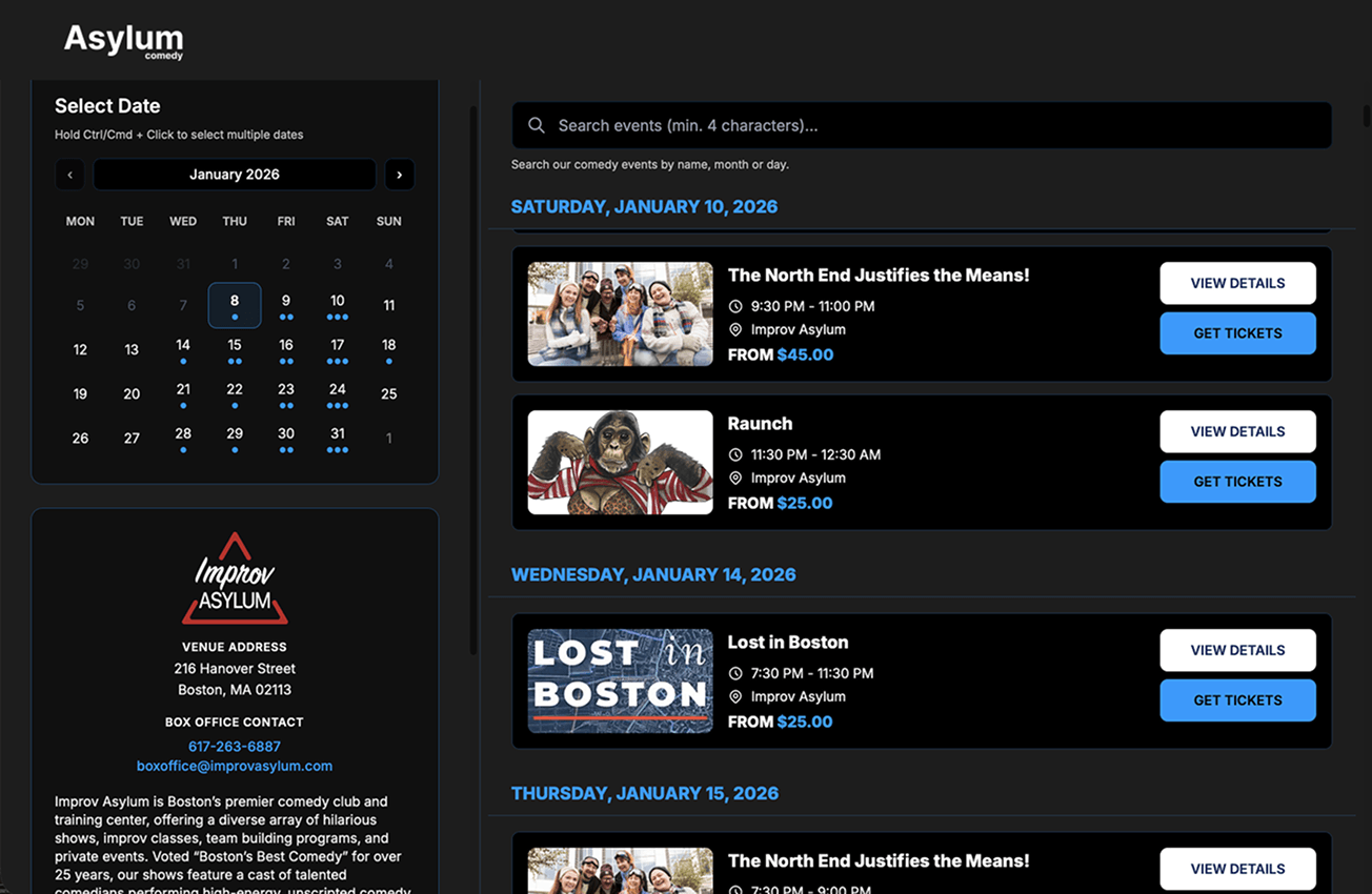 Pixl Calendar running on desktop and mobile devices
